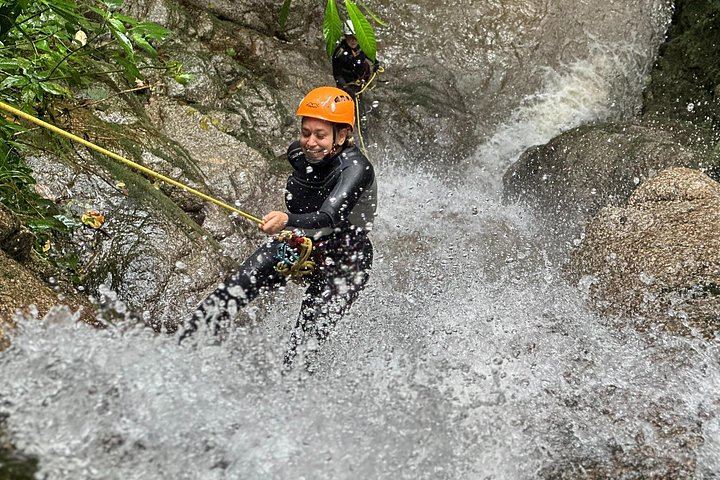Beginner Waterfall Rappelling at La Reservita: Half Day with Community Lunch (1/12)