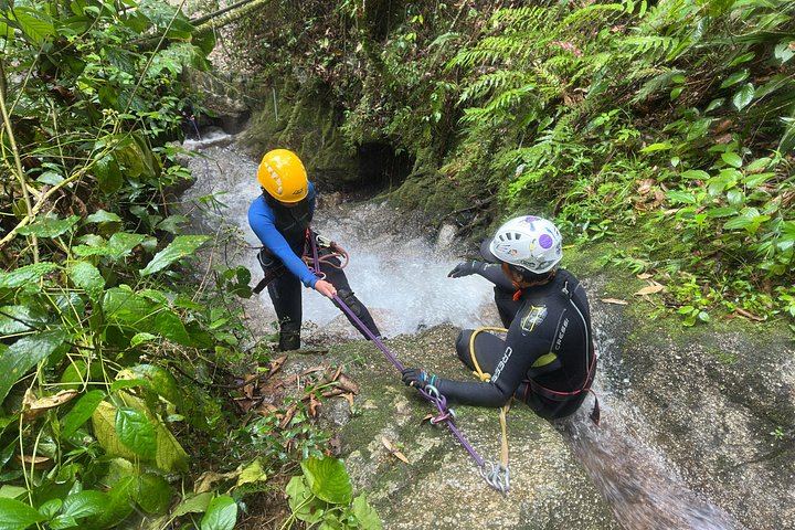 Beginner Waterfall Rappelling at La Reservita: Half Day with Community Lunch (10/12)