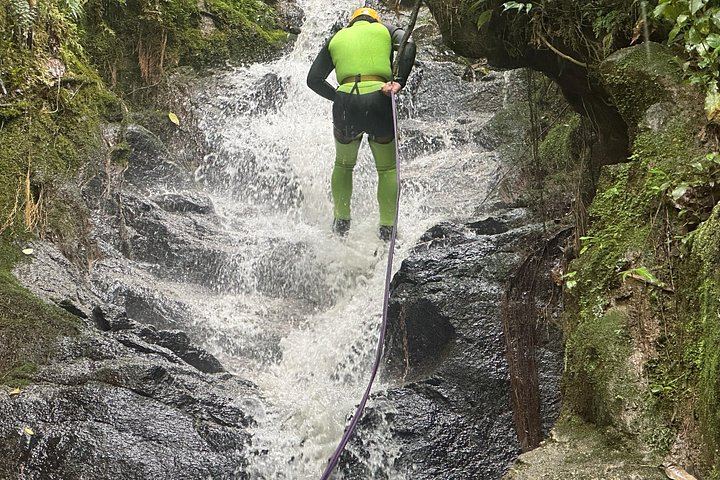 Beginner Waterfall Rappelling at La Reservita: Half Day with Community Lunch (11/12)