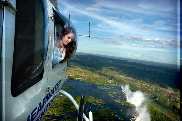 Victoria Falls 13 Minute Helicopter Flight of Angels with Four Orbits and Hotel Transfers