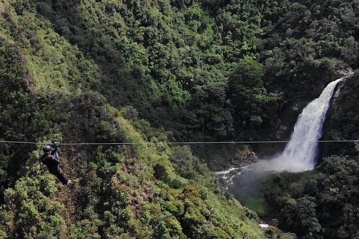 Highest Zipline and 100 m Waterfall Hike in La Ceja, Private from Medellin (4/12)