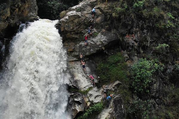 Salto del Buey Via Ferrata, Zipline and Waterfall Hike, Private from Medellin