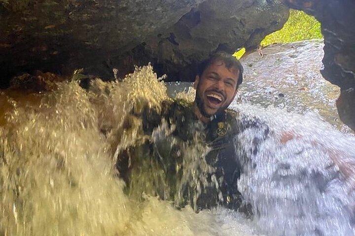 Charco Azul Cave, Waterfall and River Day Trip with 8 to 27 Foot Cliff Jumps (9/12)