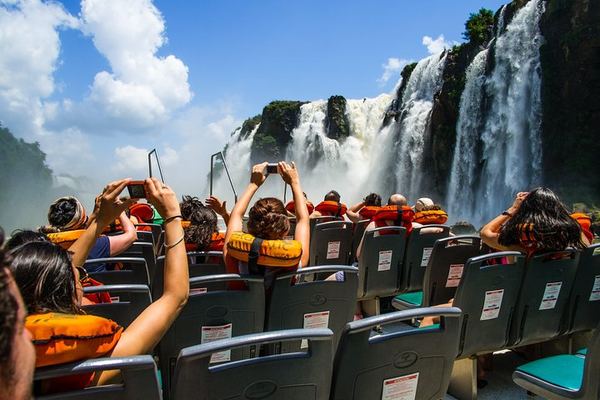 Iguazu Falls Day Tour from Puerto Iguazu with Train, Jungle Truck and Boat