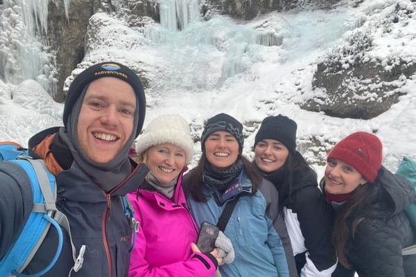 Johnston Canyon Ice Walk: Frozen Falls with Radventures, Van Groups of 10 Max