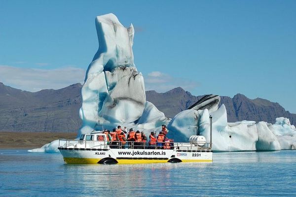 Jokulsarlon Iceberg Boat Cruise and South Coast Day Tour from Reykjavik BSI Terminal