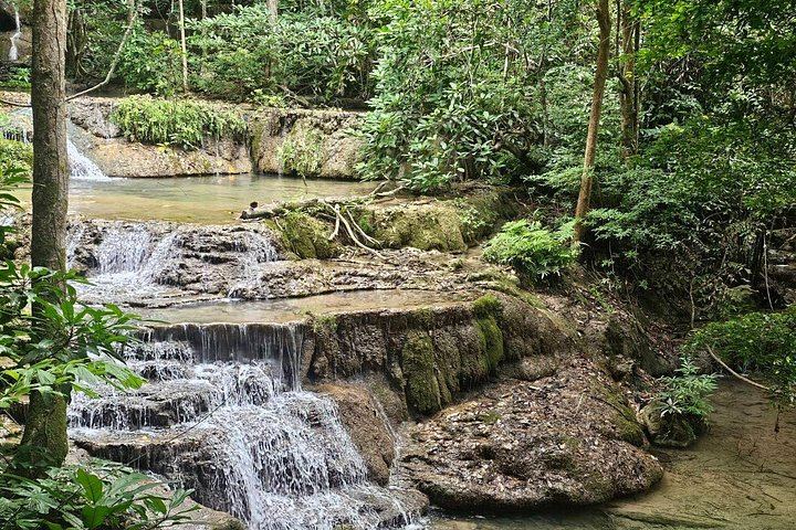 Private Erawan Falls, River Kwai Boat Ride and Bridge Day Tour from Bangkok (9/12)