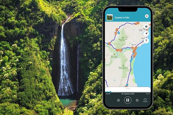 Kauai Wailua Valley and Waterfalls Self-Drive Audio Tour with Shaka Guide App, Offline