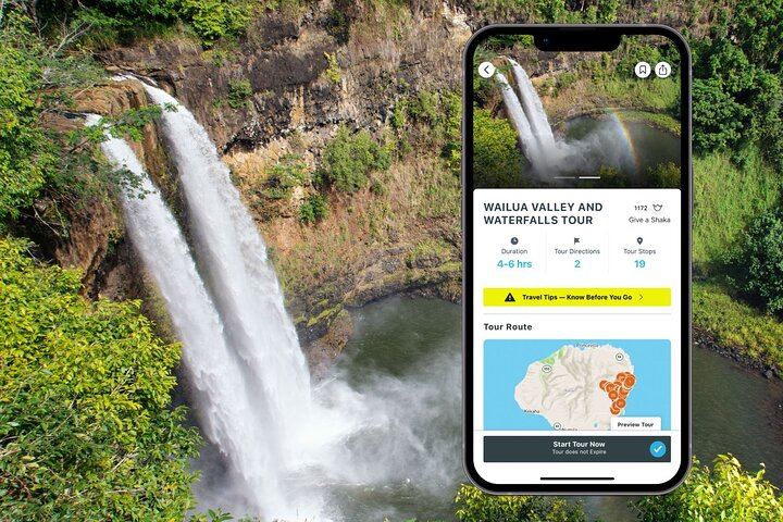Kauai Wailua Valley and Waterfalls Self-Drive Audio Tour with Shaka Guide App, Offline (1/11)