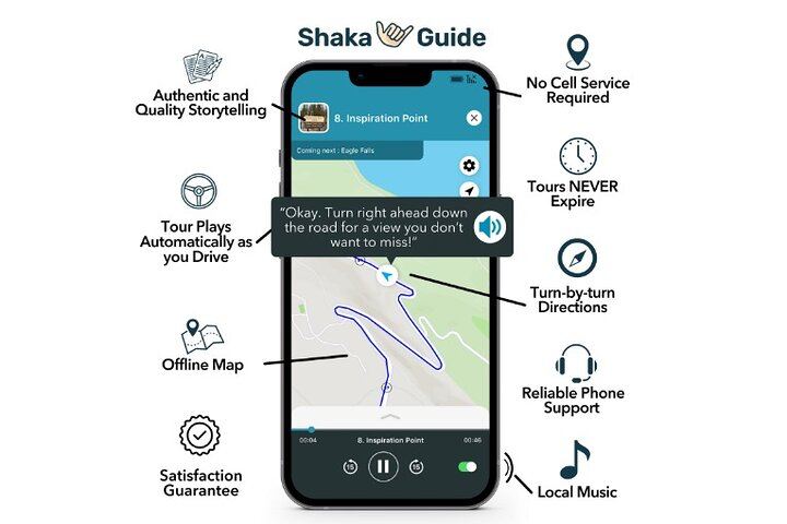 Kauai Wailua Valley and Waterfalls Self-Drive Audio Tour with Shaka Guide App, Offline (4/11)