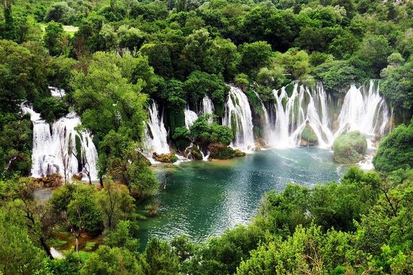 Kravice Falls and Mostar Guided Day Trip, Cavtat to Dubrovnik Pick-ups, Group of 15