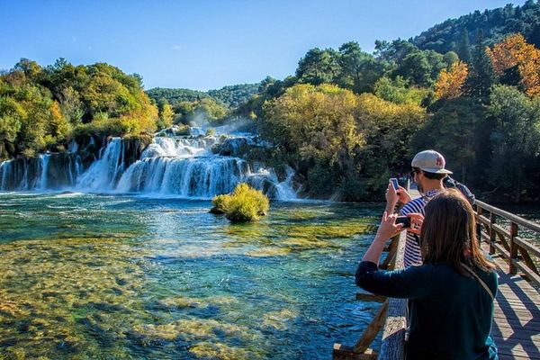 Krka Waterfalls Morning Tour from Zadar with Jadera Booking, Skradin Beach Swim