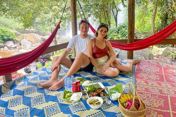 Kulen Mountain Waterfall Tour with Palm Sugar Village, All Tickets and Picnic Lunch (11/12)