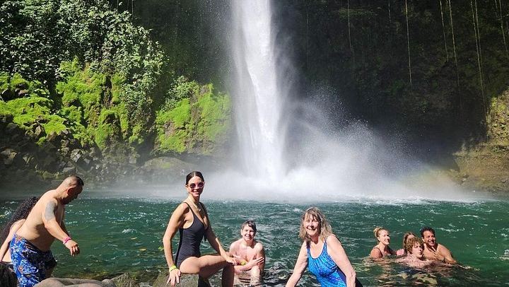 La Fortuna Waterfall Hike of About 530 Steps with Viewpoint and River Swim (3/12)
