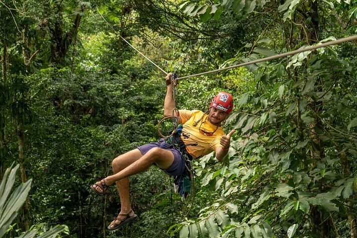 La Fortuna Waterfall and AirTime Zipline Canopy Tour with Lunch at El Perezoso (10/12)