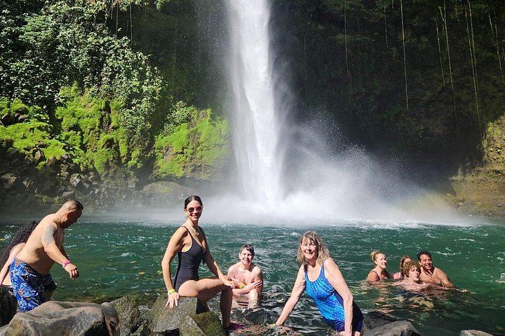 La Fortuna Waterfall Hike of About 530 Steps with Viewpoint and River Swim (3/12)