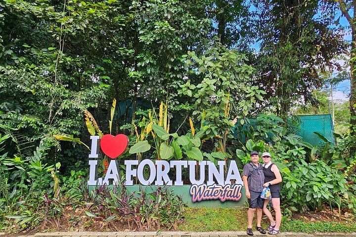 La Fortuna Waterfall Hike of About 530 Steps with Viewpoint and River Swim (4/12)