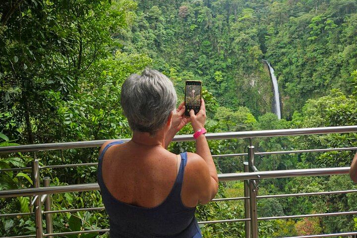 La Fortuna Waterfall Hike of About 530 Steps with Viewpoint and River Swim (5/12)