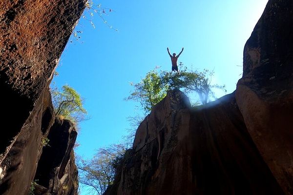 La Leona Waterfall, Cliff Jumping and Colorado River Tubing, Private Tour