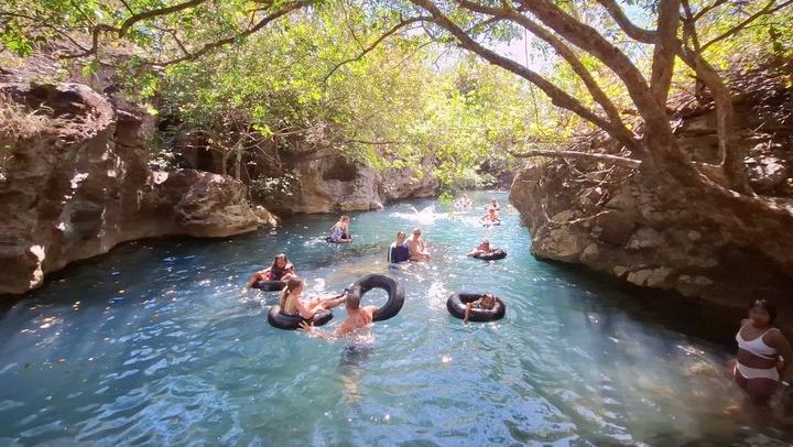 La Leona Waterfall, Lazy River Tubing, Cliff Jumps and Hot Springs Day (3/11)