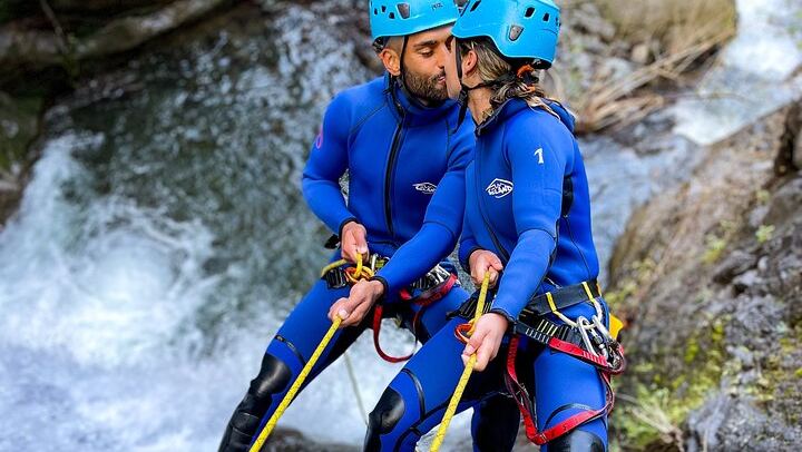 Intermediate Canyoning in Madeira: Rappel, Slide and Jump Down a Forest River (1/12)
