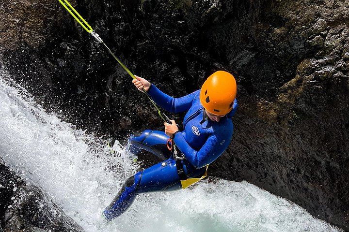 Intermediate Canyoning in Madeira: Rappel, Slide and Jump Down a Forest River (12/12)