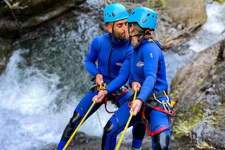 Intermediate Canyoning in Madeira: Rappel, Slide and Jump Down a Forest River (1/12)