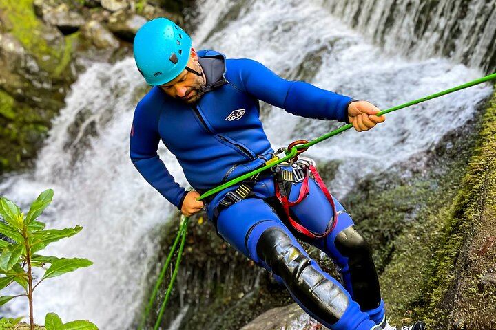 Intermediate Canyoning in Madeira: Rappel, Slide and Jump Down a Forest River (3/12)