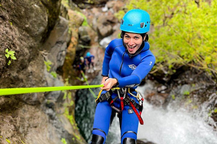 Intermediate Canyoning in Madeira: Rappel, Slide and Jump Down a Forest River (5/12)