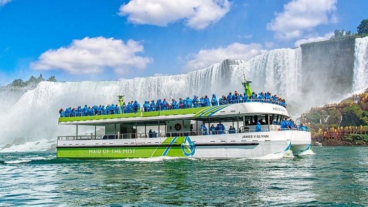 Niagara at a Glance: Narrated Walking Tour from Buffalo Ave Red Canopy with Boat Cruise (4/7)
