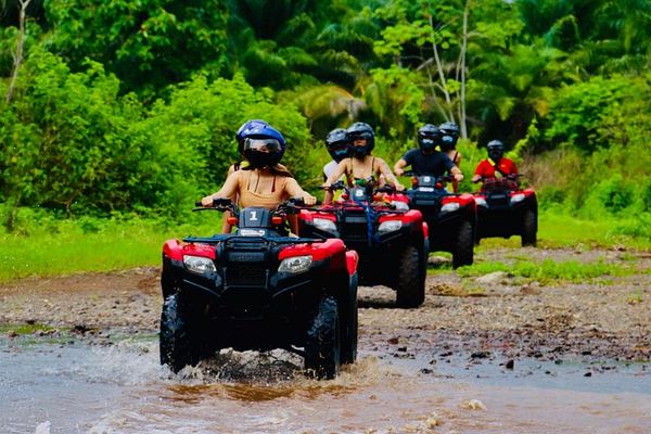 San Antonio de Damas ATV Ride to a Reserve Waterfall Swim, Palm Farm and Costa Rican Meal