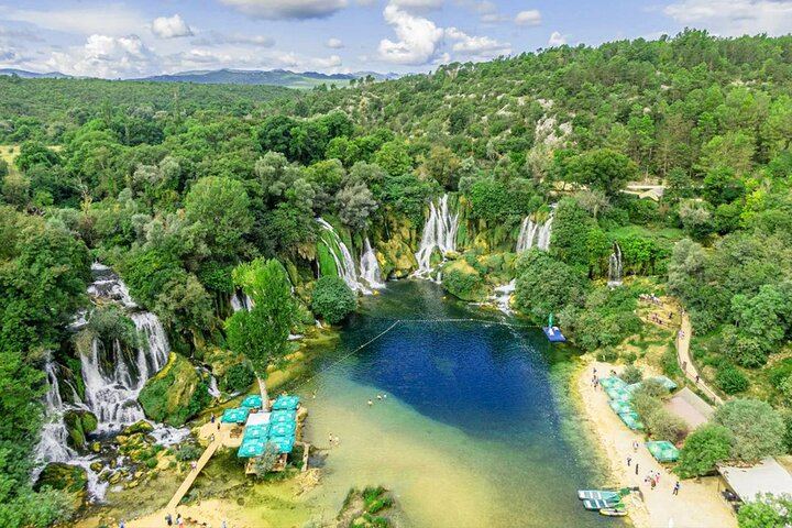 Mostar Old Town Walk and Kravice Falls from Dubrovnik by Coach, Neum Coffee Stop (10/12)