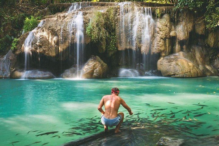 Private All-Inclusive Erawan Falls, Long-Tail Boat and River Kwai Day Tour (1/12)