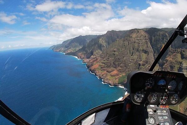 Kauai Private Doors-Off Helicopter Flight to Jurassic Falls, Waimea Canyon, Napali Coast