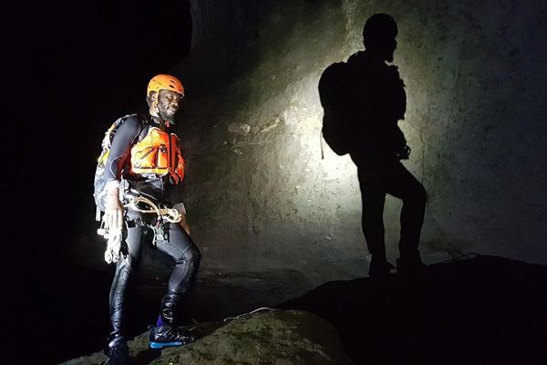 Night Canyoning with Extreme Dominica: Helmet-Light Descent Through Rainforest Gorges