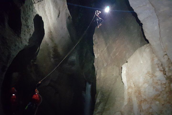Night Canyoning with Extreme Dominica: Helmet-Light Descent Through Rainforest Gorges (1/7)