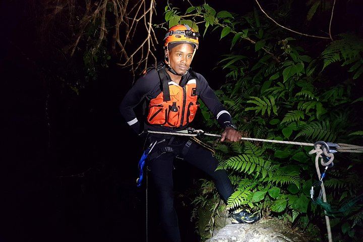 Night Canyoning with Extreme Dominica: Helmet-Light Descent Through Rainforest Gorges (4/7)