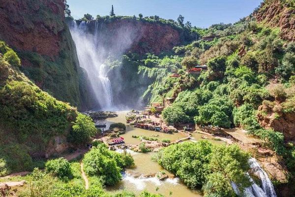 Ouzoud Waterfalls Guided Day Tour with Boat Ride, Small Group from Marrakech