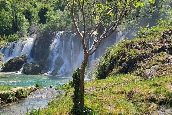 Mostar and Kravice Falls from Dubrovnik, Long Waterfall Stay, Up to 7 Guests