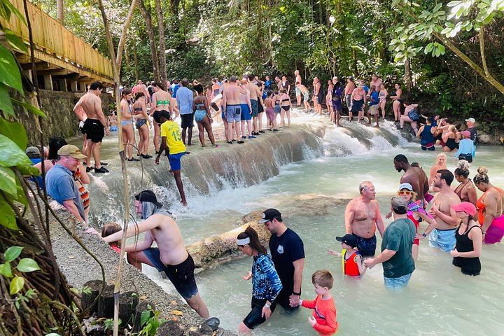 Private Blue Hole and Dunn's River Falls Tour by Simms Fun Tours Ja, Entry Fees Included (7/12)
