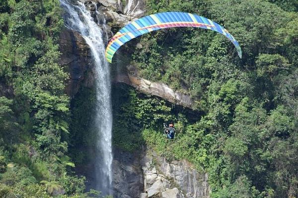 Private Paragliding Flight, Waterfall Hike and Mindfulness Session from Medellin