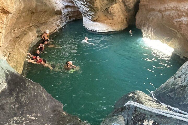 Private Wadi Shab Hike and Swim Day for Up to 6 from Muscat, Sinkhole and Fins Beach (4/12)