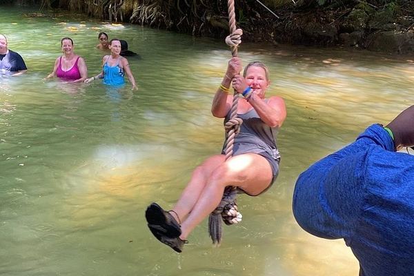 Private YS Falls Zipline and Rope Swing Day from Montego Bay for Up to Six Travelers