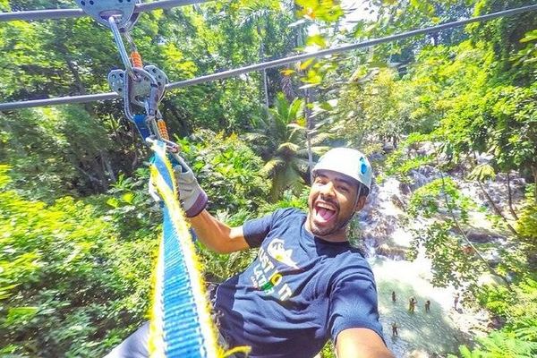 Private Dunn's River Falls Zipline and City Highlights Tour, Hotel or Port Pickup