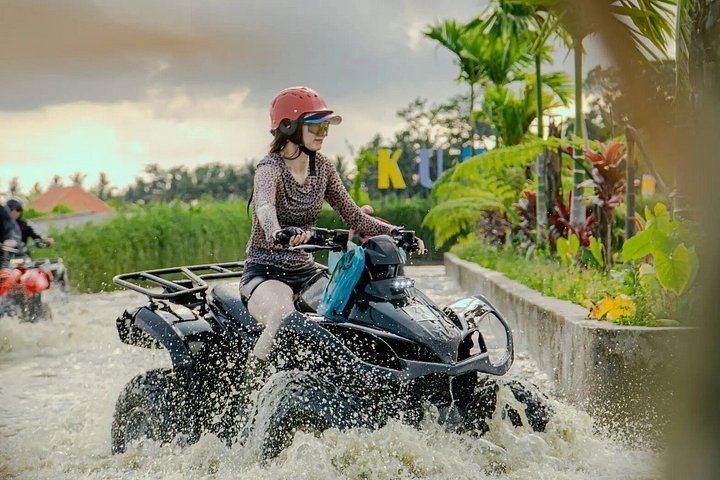 Ubud Quad Bike Ride with Tunnel, Waterfall and Ayung River Rafting Adventure (6/12)