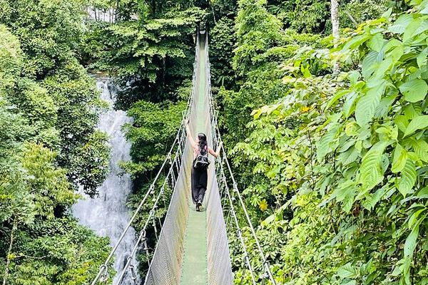Quepos Rainforest Reserve Waterfall Hike with Hanging Bridges and Lunch in a Local Home