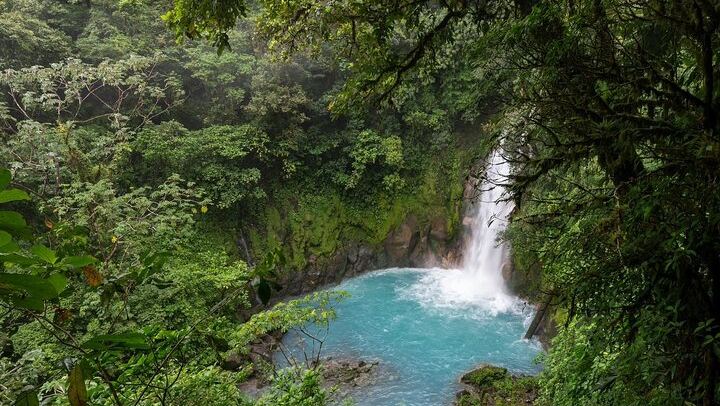 Rio Celeste Hike to Bride's Veil Waterfall, Viewpoint and Hot Springs (1/12)