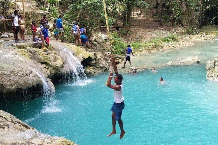Dunn's River Falls, Blue Hole, Bamboo Rafting and Horseback Ride Day with Jerk Lunch (2/12)