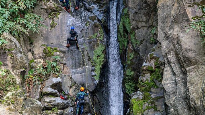 Level 2 Canyoning at Salto do Cabrito with Hot Springs, Sao Miguel Azores (4/11)