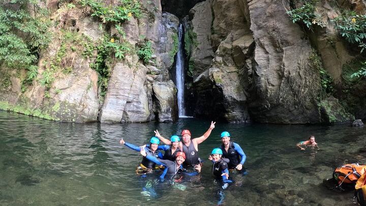 Level 2 Canyoning at Salto do Cabrito with Hot Springs, Sao Miguel Azores (3/11)